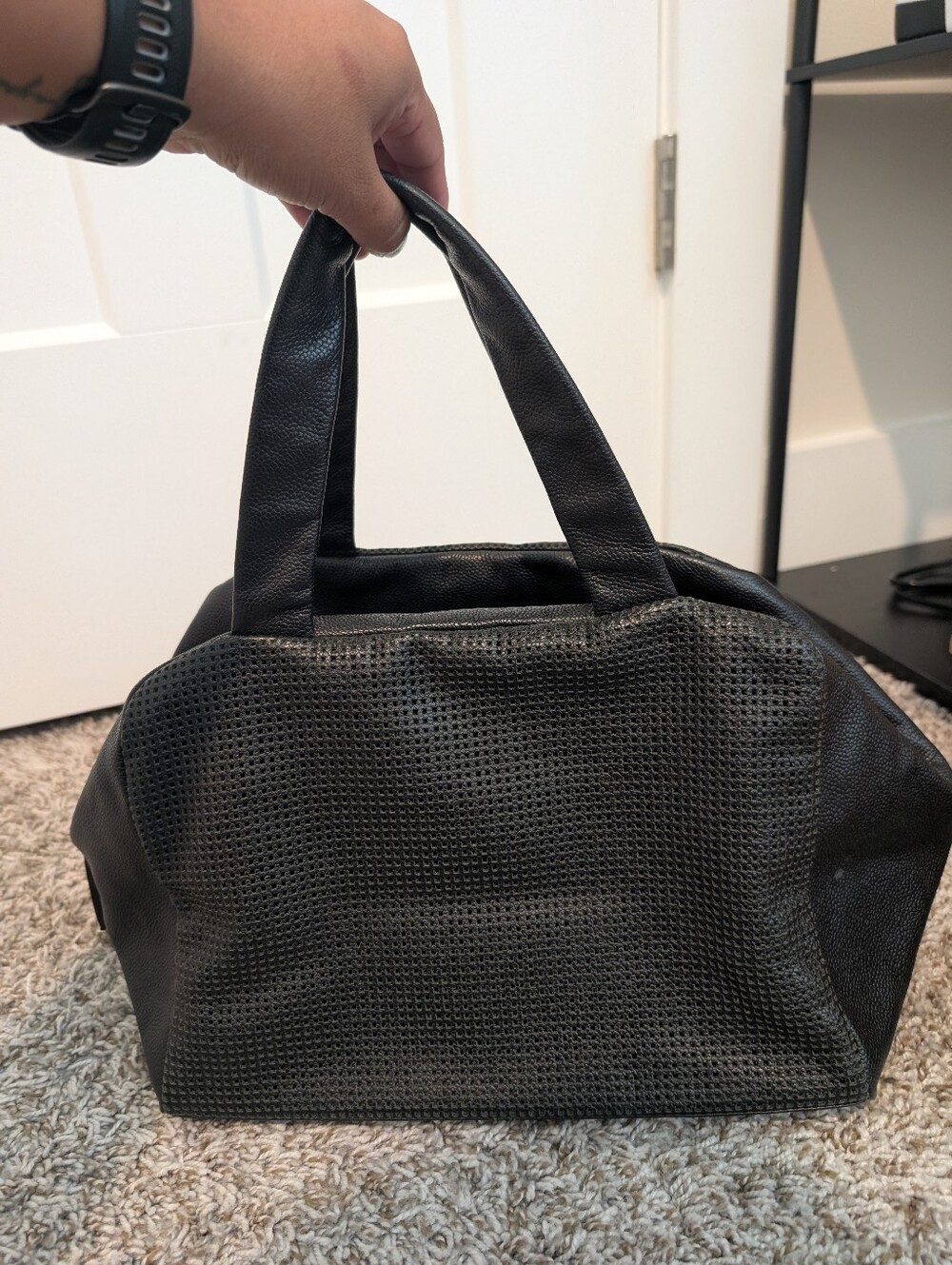 Authentic Chanel Black Perforated Leather CC Handle Bag - Picture 7 of 16